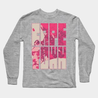 Cape Town, South Africa City Map Typography - Blossom Long Sleeve T-Shirt